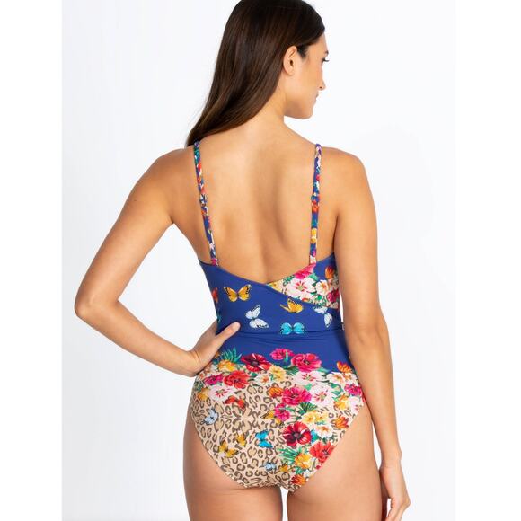 Johnny Was Fleur Braided Wrap One Piece Swimsuit XXL - Picture 4 of 8